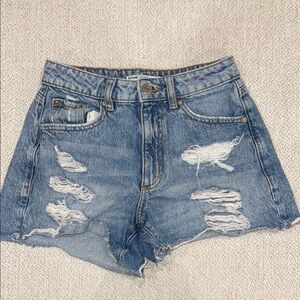 Distressed Denim Shorts